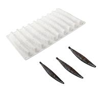 Outil de cuisine professionnel Moule en silicone 10 cavités Capsules de vanille pour dessert Chocolat Classes Moule en silicone Vanille pour gâteaux Mousses