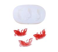 Outil de cuisson en silicone en forme de carpe Résistance hautes températures pour la préparation créative de desserts Fournitures de fête d ' anniversaire Moule de cuisson en forme de carpe