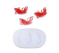 Outil de cuisson en silicone en forme de carpe Résistance hautes températures pour la préparation créative de desserts Fournitures de fête d ' anniversaire Moule de cuisson en forme de carpe