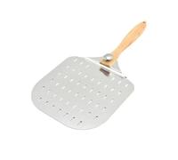 Outil de cuisson perforé avec poignée en bois amovible en aluminium léger (B)