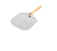 Outil De Cuisson Pizza Perforée Avec Manche En Bois De Caoutchouc Amovible, Pelle À Pizza Amovible En Aluminium Léger, Outils De Transfert(B)