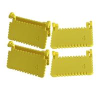 Outil de de bord, multifonction, 4 pièces, règle d'ourlage des doigts, ensemble de jauges de, compact et portable, pour tressage droit, courbe, matelassage, artisanat, décoration en