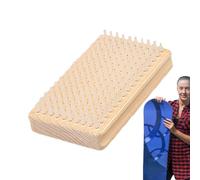 Outil de de snowboard - Ensemble de brosses en crin de cheval en laiton et nylon avec manche en bois, grattoir de 4,72 pouces, kit de ponçage, de nettoyage et de polissage, équipement d'entretien