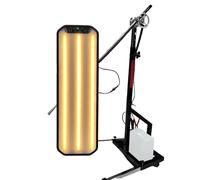 Outil de débosselage sans peinture (DSP) avec réflecteur LED intégré, support réglable, 2 modes d'éclairage, luminosité ajustable, pour la réparation de carrosserie automobile(Black)