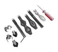 Outil de Débouchage pour Perceuse, Lame Latérale, Acier Noir | Tuyaux PVC et Fonte, Ressort Souple Intégré, Machine de Nettoyage, Évacue Cheveux et Graisse