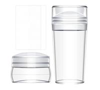 Outil de décoration de salon d'ongles, silicone transparent pour | Galea d'impression transparente d'usure sur pied avec grattoir, manucure française parfaite