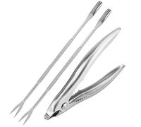 Outil de décortiqueur de Crabe de Homard en Acier Inoxydable pour la Nourriture de crustacés de Fruits de merCracker de Homard avec Ensemble de fourchettes 2 pièces Spoons