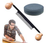 Outil de découpe de dessin : grattoir d'écorce de 30 cm, éplucheur en bois à double poignée, dissolvant de tranches aiguisées, lame durable pour menuiserie | Élimination droite de l'écorce