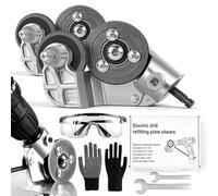 Outil de découpe de tôle à embout de perçage en titane, accessoire de découpe de tôle pour perceuse électrique 2026, cisaille et grignoteuse pour perceuse électrique (2PCS)