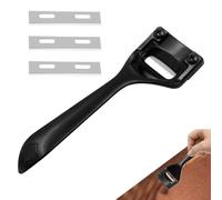 Outil de découpe du cuir, coupe-cuir,Petit skiver en cuir métallique antidérapant - Coupe-piqueur multifonctionnel Portable, outil d'amincissement avec 3 couteaux pour ceinture de sac à main