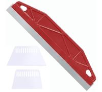 Outil de découpe en acier inoxydable de 30,5 cm pour la peinture - Protection de peinture rouge avec 2 protections blanches pour bordures, réparation murale et protection du papier peint
