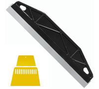 Outil de découpe UTXN en acier inoxydable de 30,5 cm pour la peinture - Protection noire avec 2 protections jaunes pour les bordures, la réparation des murs et la protection du papier peint