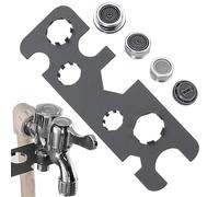 Outil de Démontage d'Aérateur de Robinet 9 en 1 | Clé de Démontage en Acier Inoxydable pour Brise-,pour Plombiers Propriétaires Personnel d'Entretien Gestionnaires d'Installations Salle de Bain