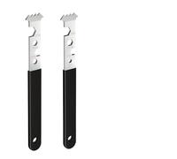 Outil de démontage dalles pavage, clé hexagonale à double crochet avec grattoir micro-dentelé, manche en caoutchouc antidérapant, jardinage pour Enlever Pavés(SET-A)