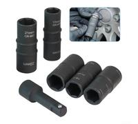 Outil de démontage de cache-écrous de roue automobile pour Ford et Land pour véhicules Rover avec têtes de douilles de 18,5 mm et 19,5 mm pour écrous endommagés (manchon de 20,5 à 21,5 mm)