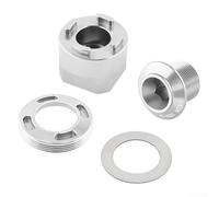 Outil de démontage de capuchon de manivelle pour pédalier SRAM compatible avec kit de matériel de démontage et d'assemblage en alliage d'aluminium (E-Argent)