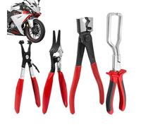 Outil de Démontage de Collier de Serrage - 4 Pièces Ensemble Robuste à Longue Portée | Outil De Déconnexion Pour Tuyau Flexible Automobile | Pour Lignes Du Système De Refroidissement