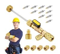 Outil de démontage de noyau de soupape, ensemble extracteur de noyau, outil de réparation de climatisation, démontage, construction en cuivre, entretien de la réfrigération, 15 x 8 x 1,5