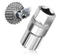 Outil de démontage de roue libre de vélo, outil de démontage de cassette en acier au carbone, outil de verrouillage de cassette argenté pour VTT, extracteur de bague de verrouillage robuste