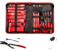 Outil de démontage d'intérieur de voiture, 120 pièces de clips de maintien, 11 pièces d'outils de démontage de garniture, sac de rangement portable, 38 STK Boîte rouge
