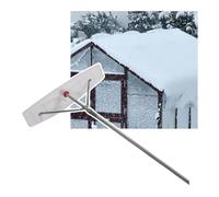 Outil de déneigement avec grande portée pour le déneigement du toit, grattoir à neige extensible en aluminium, poignée antidérapante, nettoyage rapide avec une pelle (2-4 m, raclette à fond plat)