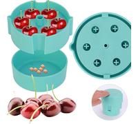 Outil de dénoyauteur de cerises - Portable - Design push-down sans poignée - Outil de cuisine pratique pour enlever rapidement les noyaux de cerise