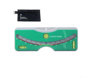 Outil de dépistage de la scoliose avec triple niveau à bulle et fonction de mise à zéro rapide pour la maison, l'école et l'utilisation clinique (vert)