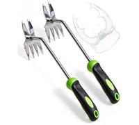 Outil De Désherbage De Jardin Portable,Désherbeur De Jardin Nouvellement Amélioré, Outil De Désherbage Manuel En Acier Inoxydable Pour Pelouse Et Jardin (Vert - 2Pack)