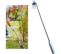 Outil de désherbage de jardin - Racine portable - 4 dents - 50 cm - En acier au manganèse forgé - Pour jardin, jardin, cour, ferme, plantation et désherbage (1 article)