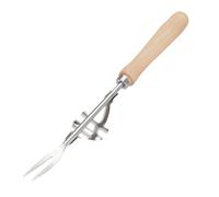 Outil de désherbage et outil de désherbage, extracteur de mauvaises herbes en forme de V pour jardin, désherbeur manuel en acier inoxydable avec poignée ergonomique en bois, outils de désherbage idéal