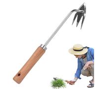 Outil de désherbage manuel à 3 dents - Désherbeur manuel à 3 dents - Convient pour une utilisation dans les en pot, la serre, le verger, les parterres de fleurs, la ferme, l'arrière-cour, la