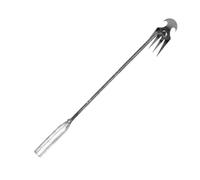 Outil de désherbage portable en acier inoxydable - Désherbeur manuel avec fourche en forme de V, idéal pour bonsaï, ferme, jardin, désherbant sans endommager les plantes (L)