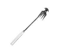 Outil de désherbage portable en acier inoxydable - Désherbeur manuel avec fourche en forme de V, idéal pour bonsaï, ferme, jardin, désherbant sans endommager les plantes (S)