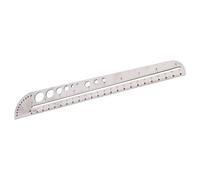 Outil de dessin de précision en acier de 22,9 cm avec échelle, longue durée de vie, règle réutilisable, instrument de mesure de précision, appareil de mesure d'ingénierie
