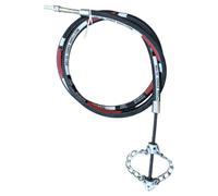 Outil de détartrage - Nettoyeur de tuyaux d'égout, tarière à tige flexible, chaîne en métal antirouille, élimine l'accumulation de minéraux durs, système d'entretien de plomberie, 1,27 cm de diamètre