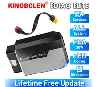Nouvel outil de diagnostic automobile KINGBOLEN Ediag Elite 2026, gratuit à vie, tous les systèmes, 15 réinitialisations, codage bidirectionnel de l'ECU, scanner OBD2 automatique With OBD2 Cable