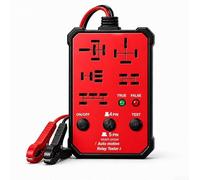 Outil de diagnostic multifonction sans fil avec 5 prises et compatibilité avec les grandes et petites broches pour systèmes automobiles 12 V et 24 V (rouge)