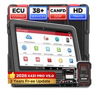 Outil de diagnostic OBD2 LAUNCH X431 Pro V5.0, outil de diagnostic automobile bidirectionnel Bluetooth OEM avec CANFD & DOIP, 38+ fonctions de réinitialisation with non 16 pin connector