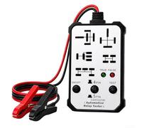 Outil de diagnostic professionnel 12 V 24 V avec lumières d'état intégrées et prise polyvalente pour des tests électriques efficaces dans les ateliers automobiles avec construction en métal (blanc)