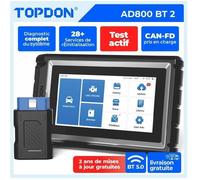 Outil de diagnostic TOPDON ArtiDiag800 BT-FR OBD2 Scanner Valise Diagnostic Auto avec AutoScan