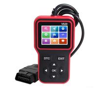 Outil de diagnostic V6620-OBD - Scanner de diagnostic automatique OBD-II - Pour lire clairement les codes d'erreur - Test de tension de la batterie