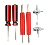 Outil de dissolvant de noyau de soupape de pneu ensemble lourd outil de tige de soupape à 4 voies avec une seule tête double pour voitures camions motocycles en métal plastique