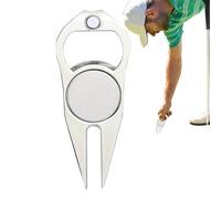 Outil de divot de golf et marqueur à bille - Fourche verte de putting magnétique, outil de réparation en métal | Ouvre-bouteille multifonction professionnel Pitch Mark Fixer Heavy Duty Accessoires de