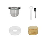 Outil de dosage de poudre de café réutilisable en acier et anneaux filtrants pour une meilleure efficacité d'extraction des saveurs