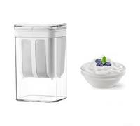 Outil de drainage du lactosérum avec maille en acier inoxydable 304 et construction en PET/AS de qualité alimentaire pour filtrer les produits laitiers fermentés et le lait végétal (A)