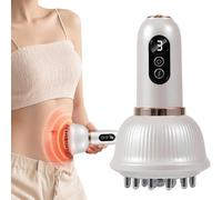 Outil de drainage lymphatique, Masseur à lumière rouge à 3 modes et 9 niveaux, machine de sculpture corporelle sans fil avec 18 têtes pour les jambes, les bras, le ventre, Blanc
