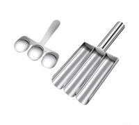 Outil de fabrication de boulettes de viande en acier inoxydable avec grattoir en acier 304 pour bœuf, poulet, porc, boulettes de viande avec grattoir de nettoyage inclus, passe au lave-vaisselle
