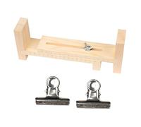 Outil de fabrication de bracelets en bois avec échelle à longueur réglable, kit de fabrication de tricot à la main pour le tressage, comprend 2 clips, ceintures, cordons durables Burlywood