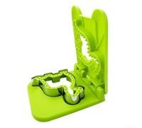 Outil de fabrication de pain à sandwich avec coupe-bord en acier inoxydable intégré et fonction de pression pour sceller les sandwichs sans croûte, conçu pour une rétention facile du remplissage (vert