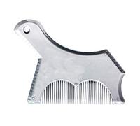 Outil de façonnage de barbe transparent pour une coupe précise - Guide de toilettage pour homme - Poils du visage, moustache, pattes - Lignes symétriques - Réutilisable et durable - Pochoir facile